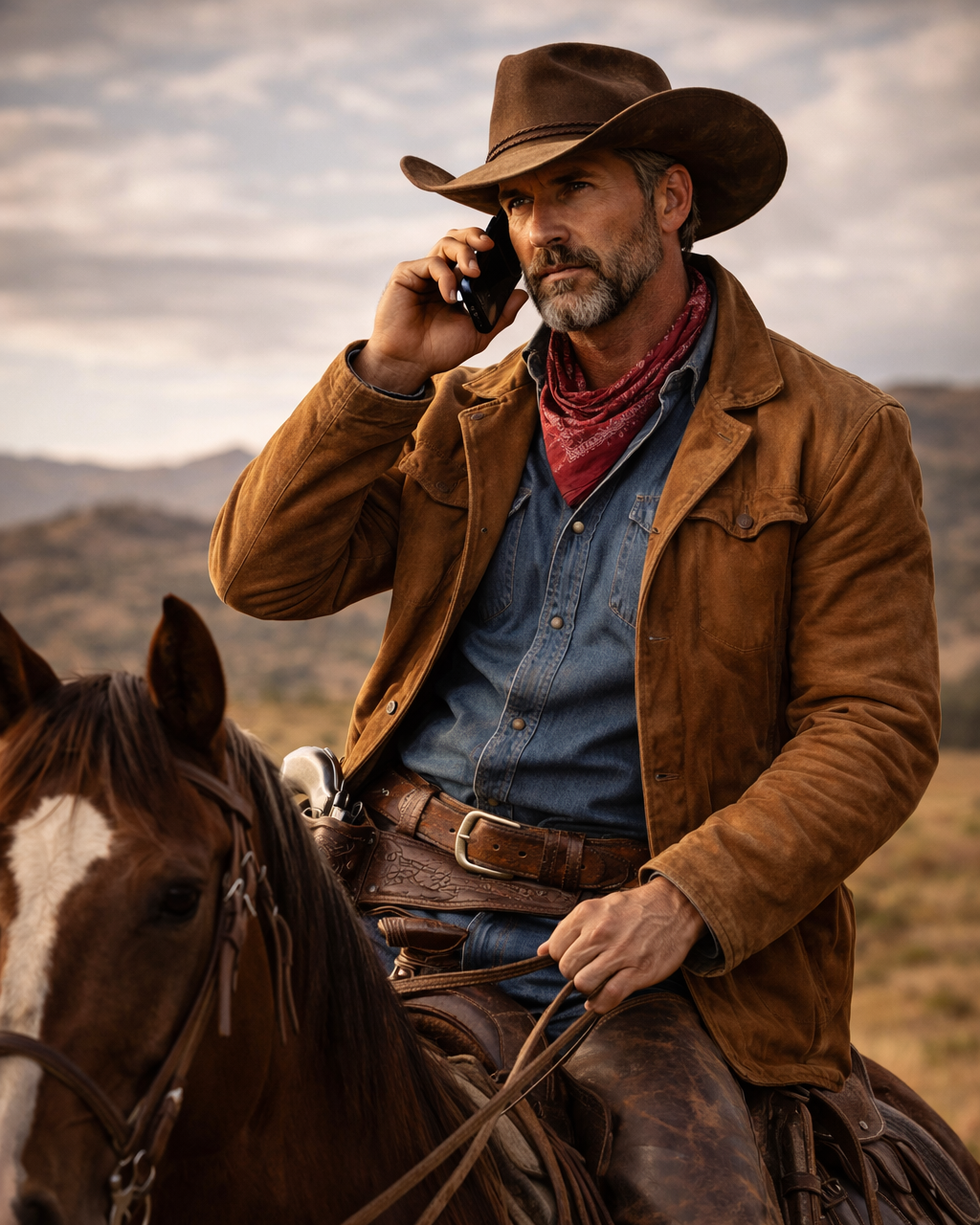 Cellphone Cowboy Blank Meme Template