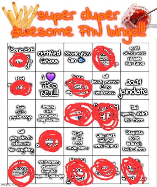 I did this | image tagged in autistic idiot bingo | made w/ Imgflip meme maker