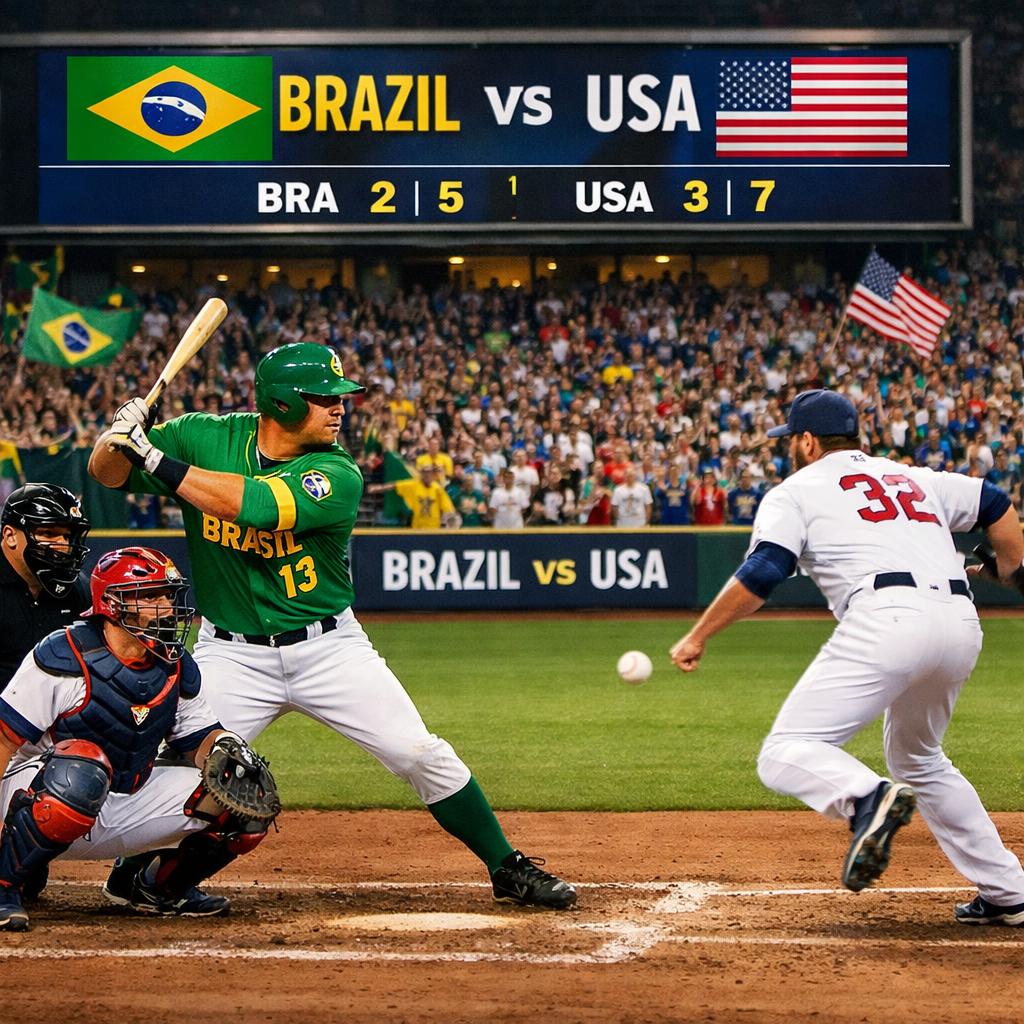 Brazil vs USA Blank Meme Template