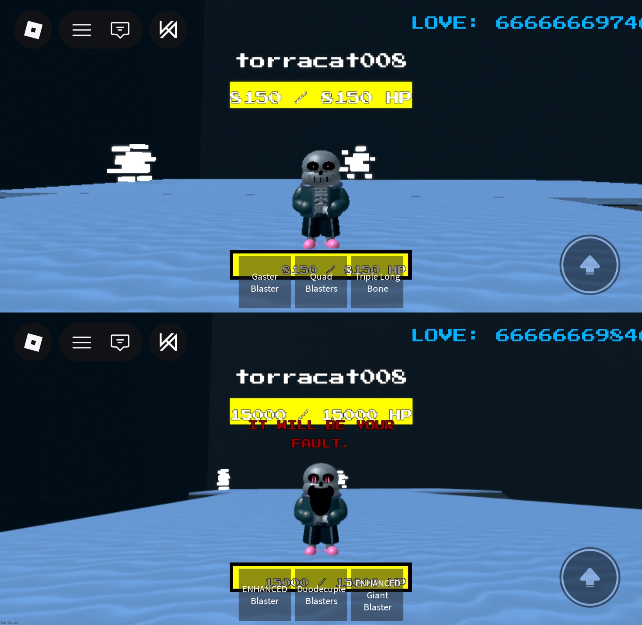 VHS Sans 1 + 2 in my Sans Multiversal Battles 2 Fangame, I just finished phase 3 | made w/ Imgflip meme maker