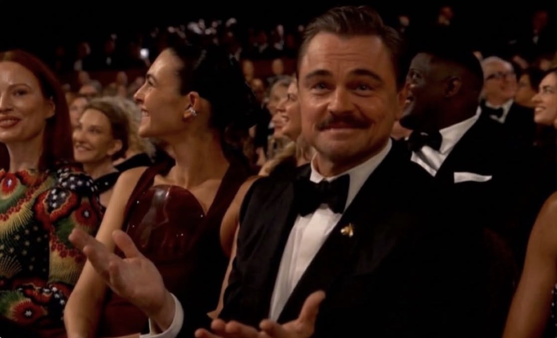 Leonardo di Caprio Oscars Blank Meme Template