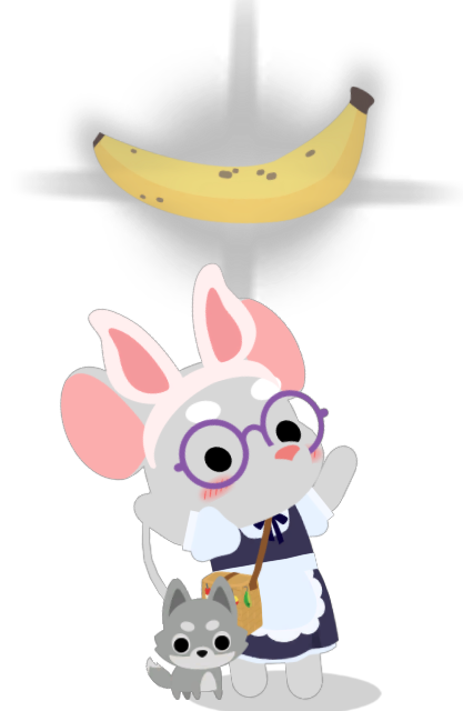 Alice Mousehead PRAISING BANAN Blank Meme Template
