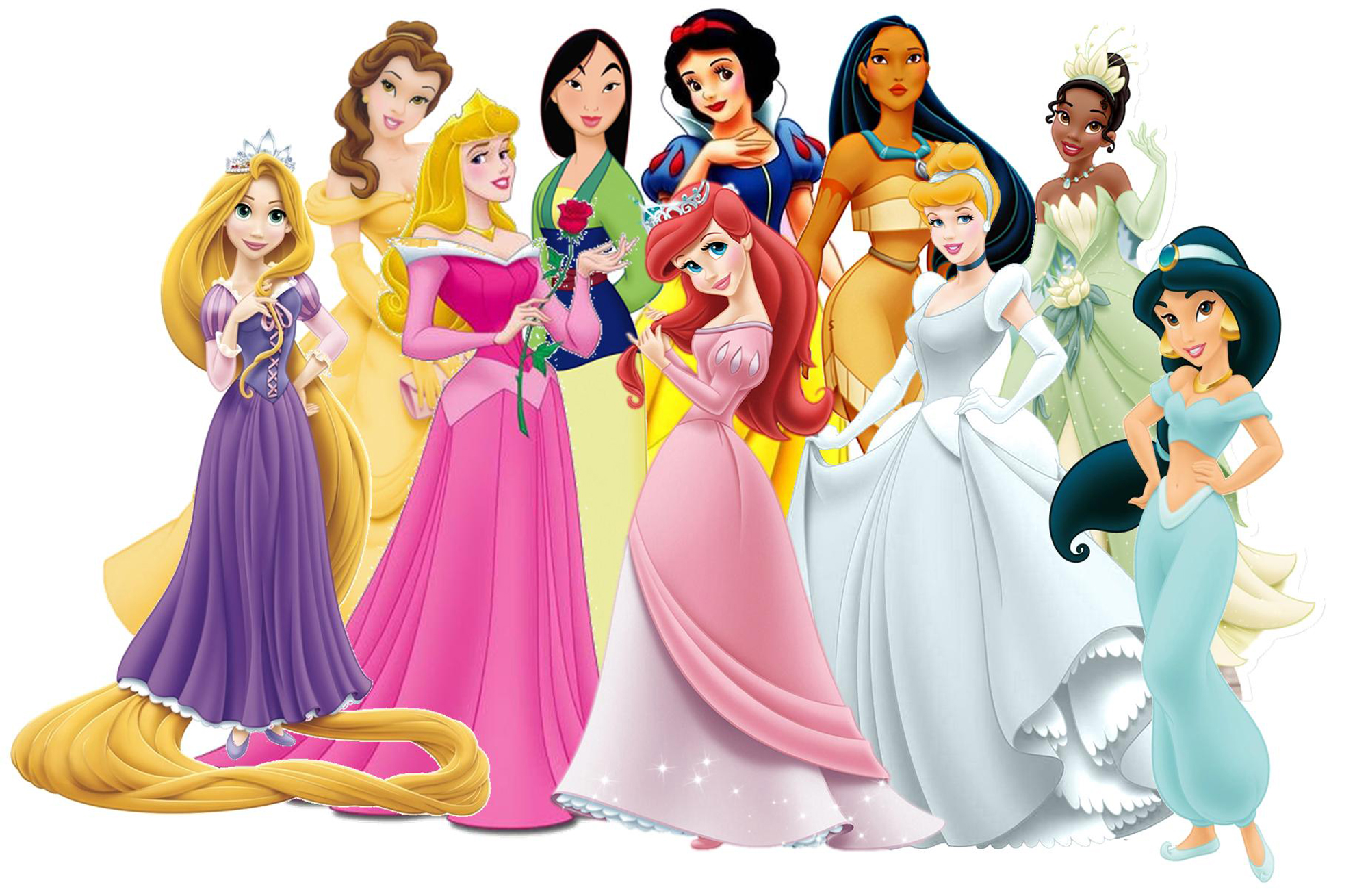 Group of 10 Princesses Blank Meme Template