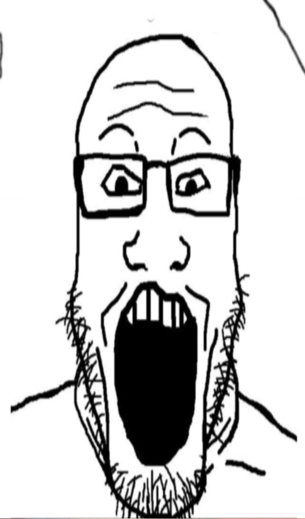 Excited Neckbeard Blank Meme Template