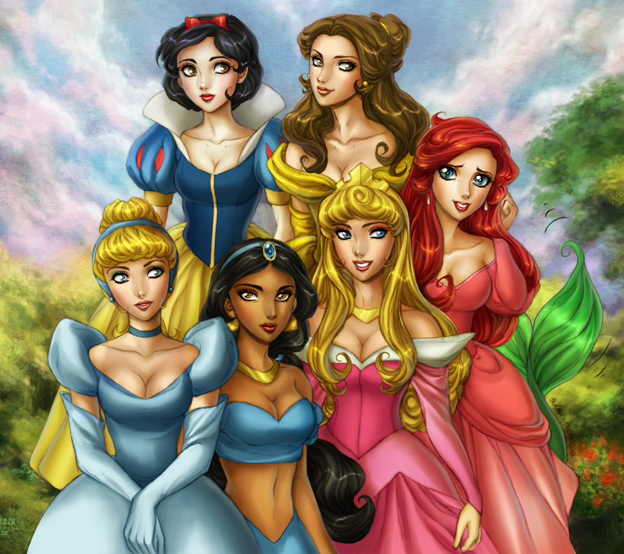 Disney's Princesses (6 Friends) Blank Meme Template
