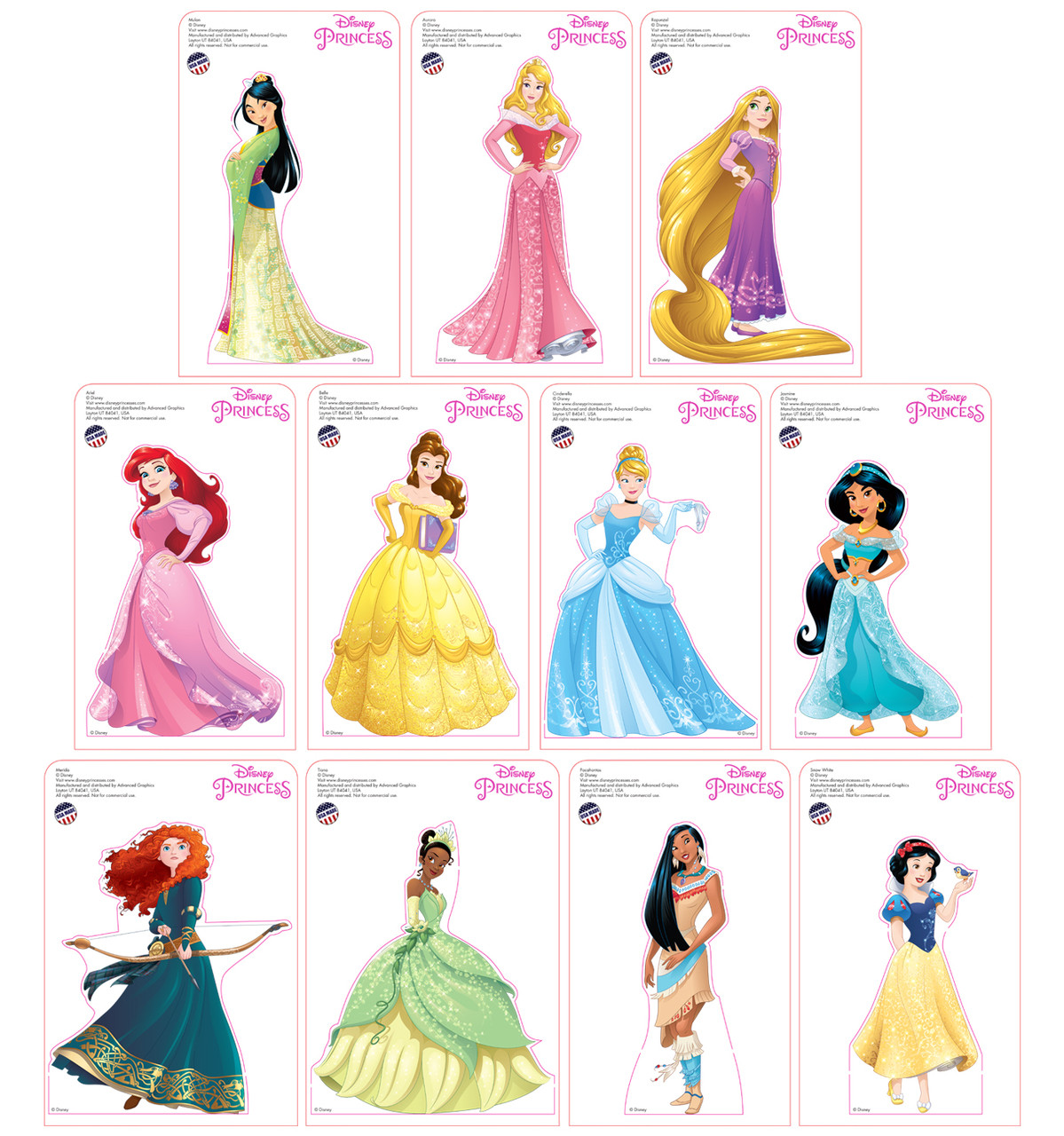 Tabletop Mini Princesses 11 Pack Cardboard Cutouts Blank Meme Template