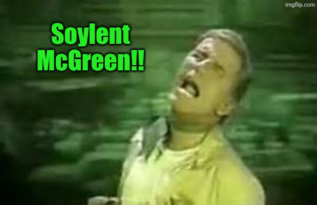 Soylent Green | Soylent McGreen!! | image tagged in soylent green | made w/ Imgflip meme maker