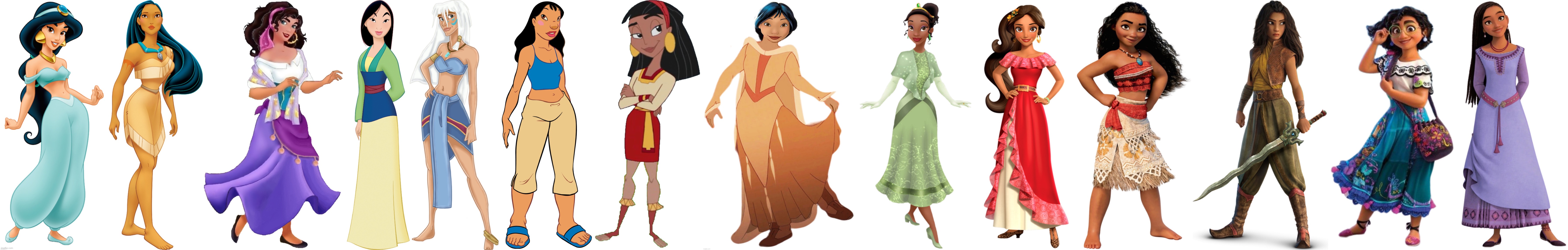 Time of Years Non-Caucasian Disney Heroines | image tagged in non-caucasian disney heroines,disney princess,disney princesses,non-caucasian,disney women,disney ladies | made w/ Imgflip meme maker