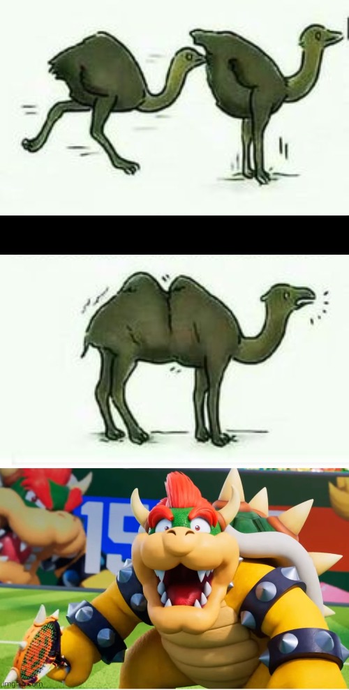 Can anyone give me a Unsee Juice, please? | image tagged in camel,ostrich | made w/ Imgflip meme maker