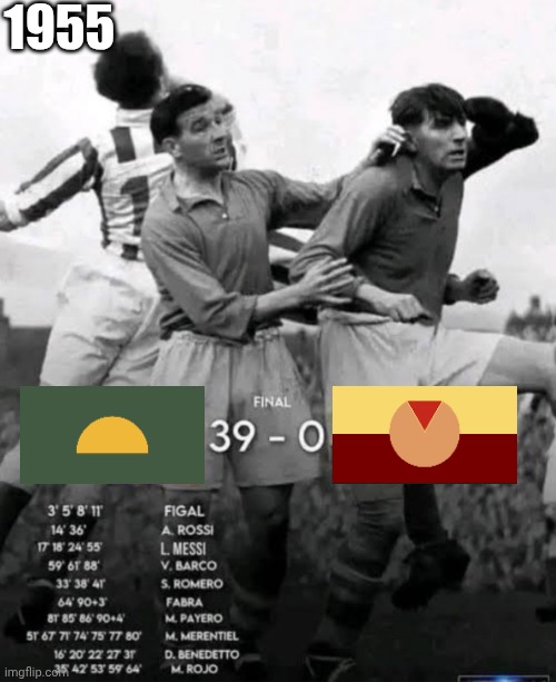Time to Revenge Forma! | 1955 | image tagged in cetus 39-0 antares,match football | made w/ Imgflip meme maker