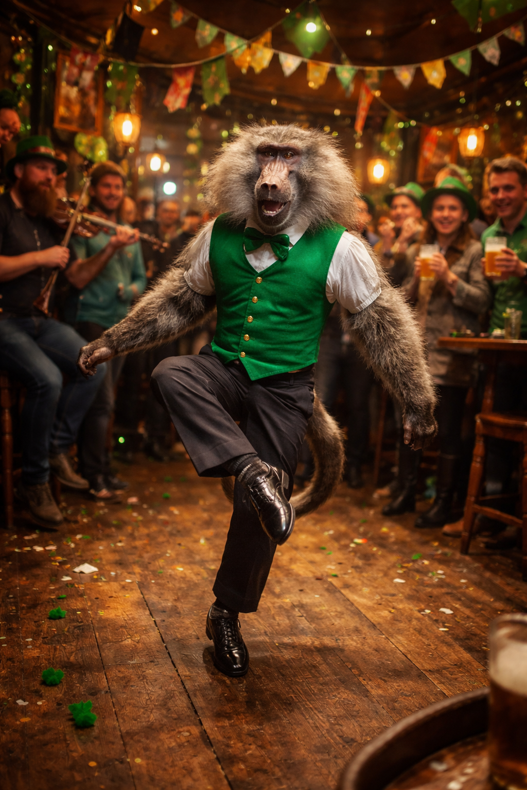 Baboon Irish dancing Blank Meme Template