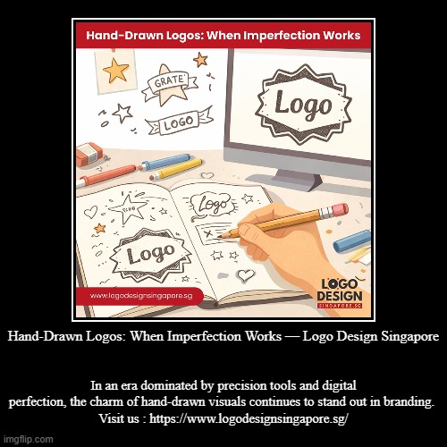 Hand-Drawn Logos: When Imperfection Works — Logo Design Singapore | In an era dominated by precision tools and digital perfection, the charm | image tagged in funny,demotivationals | made w/ Imgflip demotivational maker