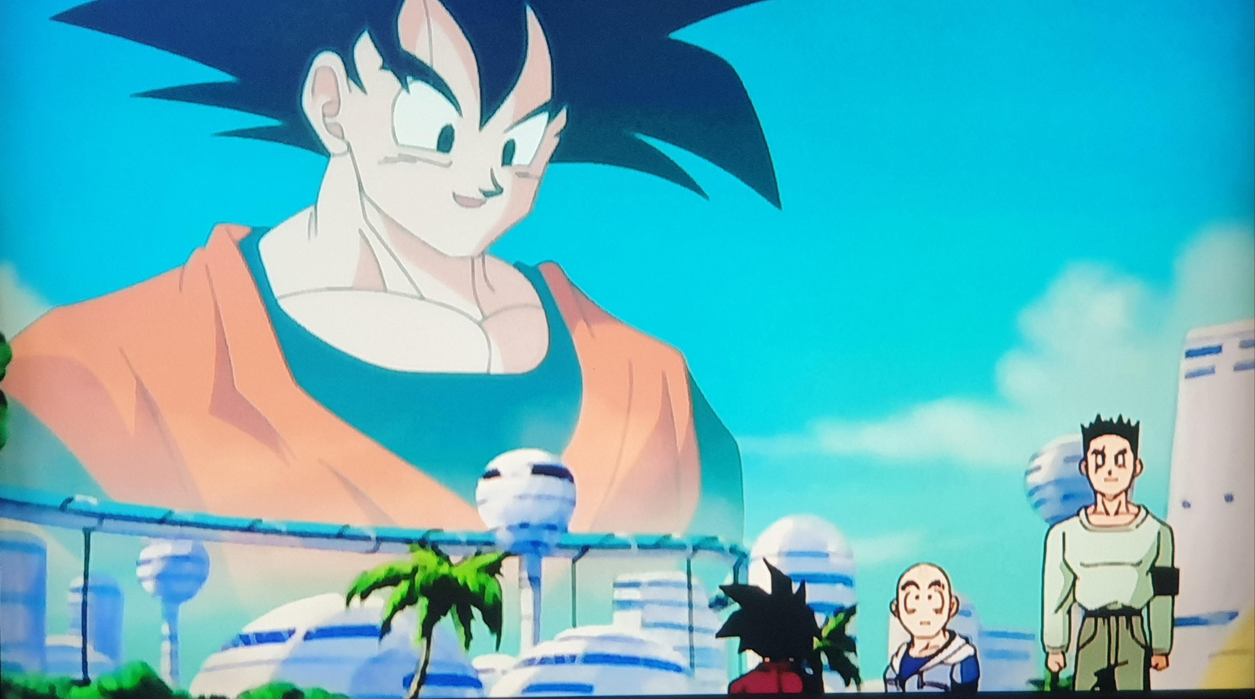goku looking from the sky Blank Meme Template