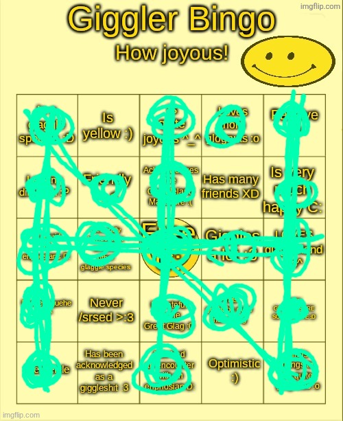 Giggler Bingo | image tagged in giggler bingo | made w/ Imgflip meme maker
