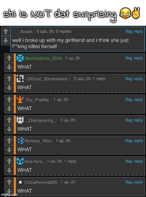 shi is NOT dat surprising 😂✌️ | made w/ Imgflip meme maker