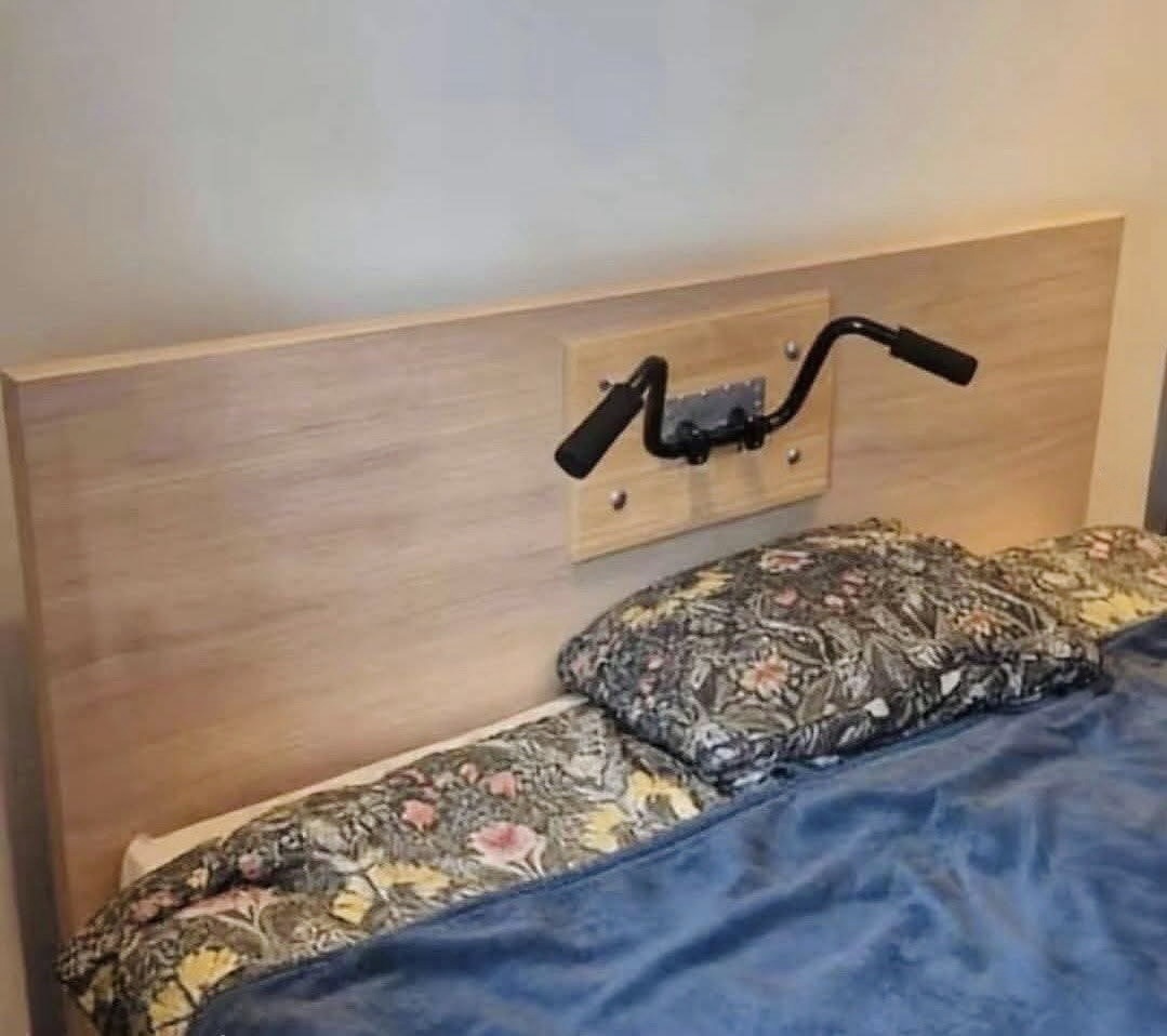 handlebar on bed Blank Meme Template