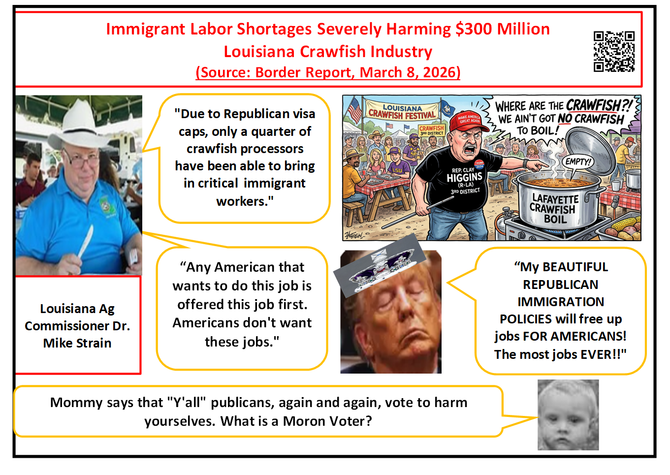 High Quality Republican Immigration Policies Harming Louisiana Blank Meme Template