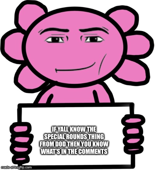Thing in comments | IF YALL KNOW THE SPECIAL ROUNDS THING FROM DOD THEN YOU KNOW WHAT’S IN THE COMMENTS | image tagged in axil template | made w/ Imgflip meme maker