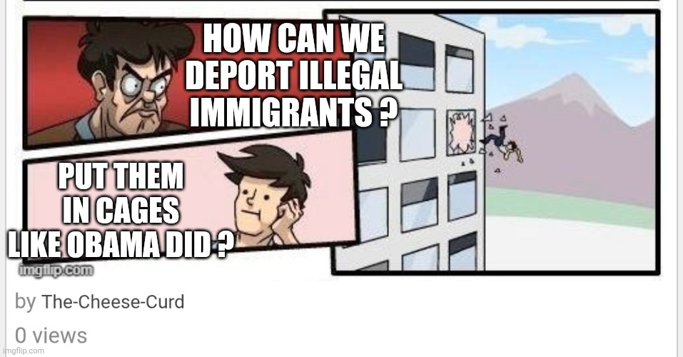 HOW CAN WE DEPORT ILLEGAL IMMIGRANTS ? PUT THEM IN CAGES LIKE OBAMA DID ? | made w/ Imgflip meme maker