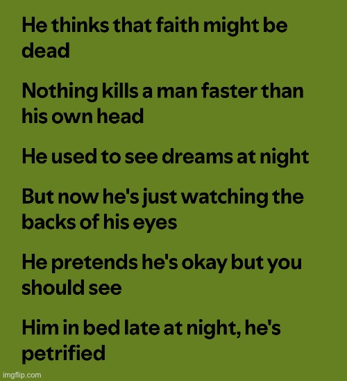 I don’t like Twenty one pilots much anymore but they cooked on the lyrics with this song | made w/ Imgflip meme maker