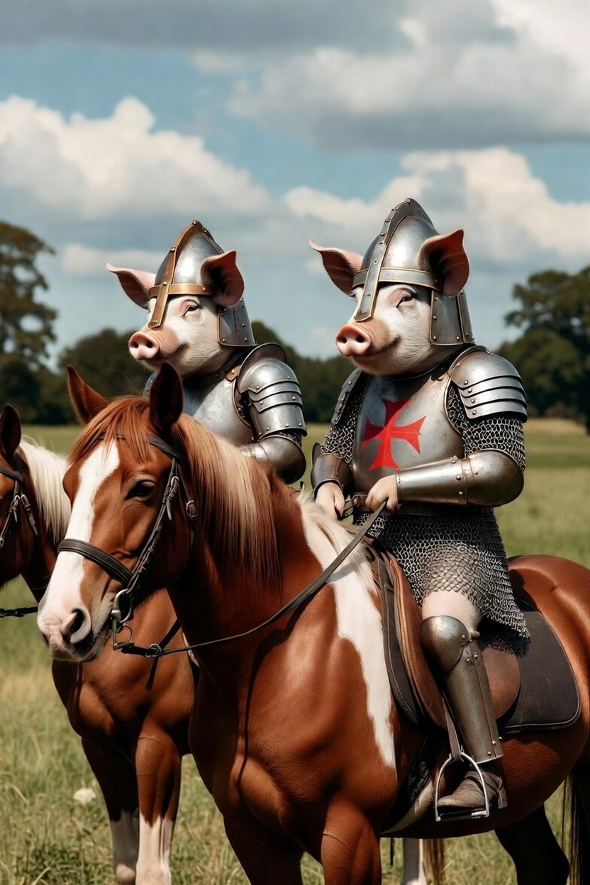 Pig crusaders Blank Meme Template