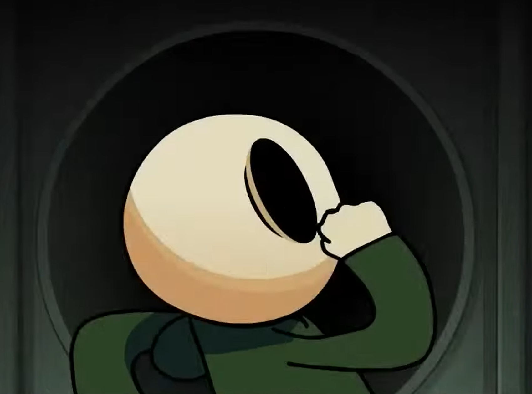 Phil Eggtree Running Away Blank Meme Template