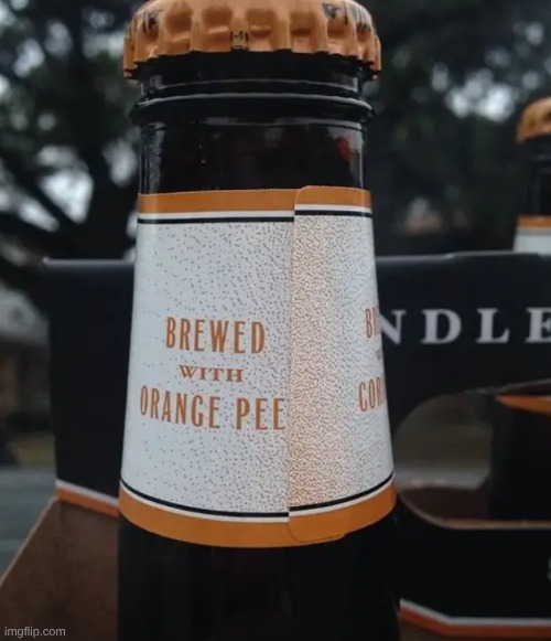 brewed with orange what? | made w/ Imgflip meme maker