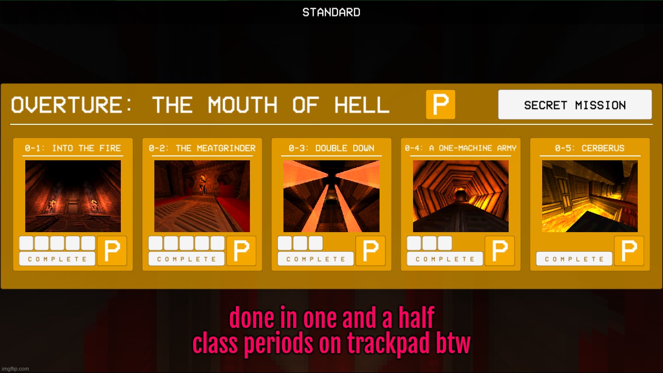 I have like, 500 things to do for my classes but I'd rather not stress about that | done in one and a half class periods on trackpad btw | made w/ Imgflip meme maker