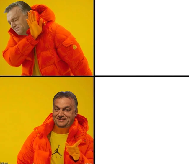 Orbán igen nem Blank Meme Template