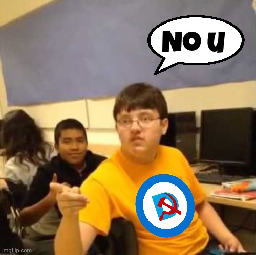 A Liberal Witty Comeback | No u | image tagged in pointing kid,liberal democrats,nothing left,tds,mental disorder,never-trumpers are morons | made w/ Imgflip meme maker