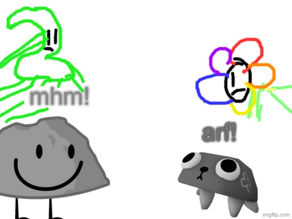 I mean I know I shouldn’t be posting it here but…(Acrat approved!) | mhm! arf! | image tagged in object shows,dandy's world | made w/ Imgflip meme maker