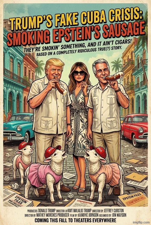 CUBA | image tagged in memes,sausage,sausage party,donald trump,jeffrey epstein,cuba | made w/ Imgflip meme maker