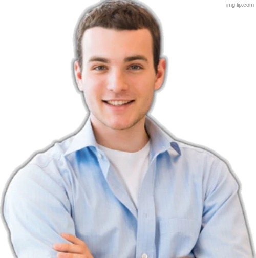 the game theory stock image guy is a real guy who is walking the earth as we speak btw | made w/ Imgflip meme maker