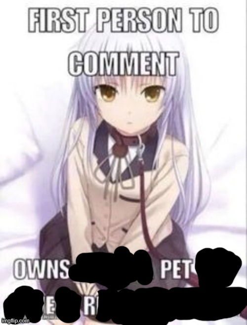 first person to comment owns as a pet for a week | image tagged in first person to comment owns as a pet for a week | made w/ Imgflip meme maker
