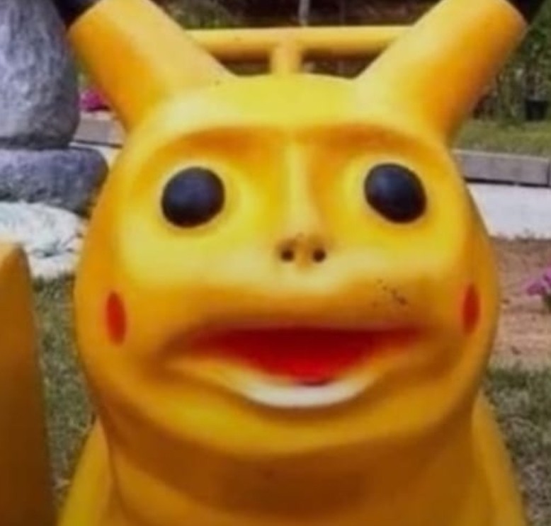 Cursed Pikachu Blank Meme Template