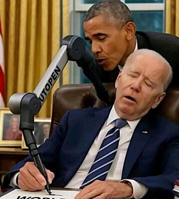 Sleepy Joe autopen Blank Meme Template