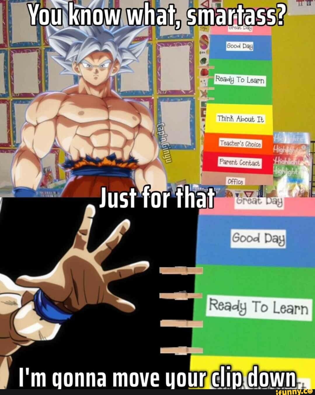 Goku clip down Blank Meme Template