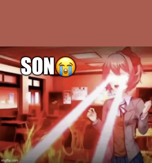 Sayori SON | SON😭 | image tagged in sayori,doki doki literature club,hanging | made w/ Imgflip meme maker