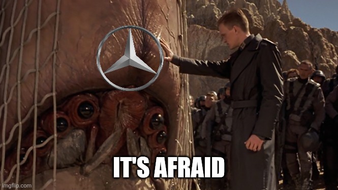 It's Afraid | IT'S AFRAID | image tagged in it's afraid | made w/ Imgflip meme maker