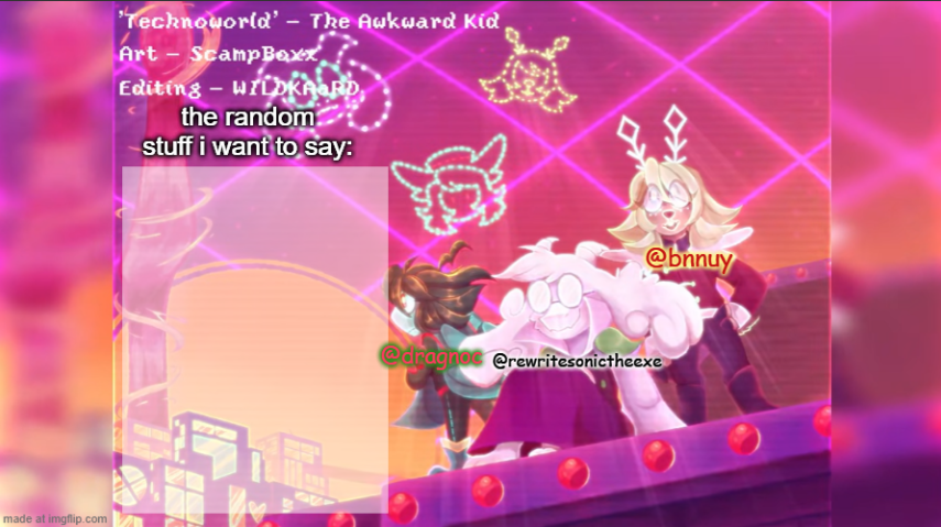 dracnoc, rewrite, and bnnuy temp Blank Meme Template