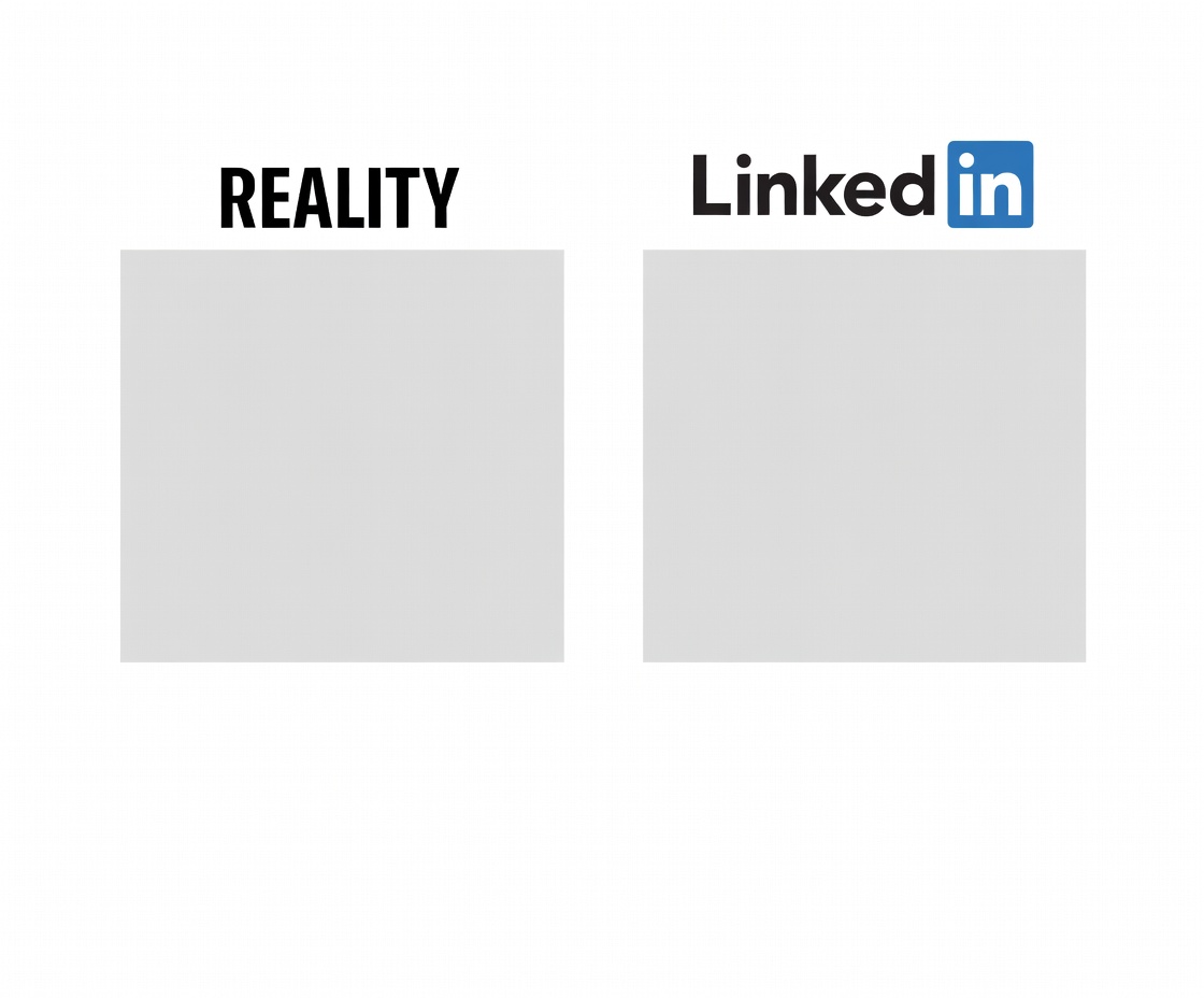 Reality vs. LinkedIn Blank Meme Template