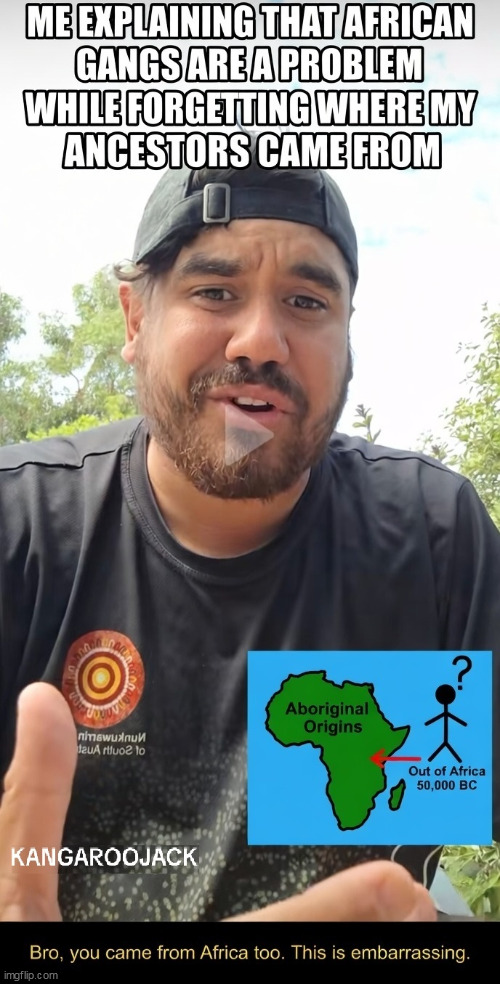 aboriginal Neo Nazi kkangaroojjackk | image tagged in nazi,aboriginal,australia,racist,retarded,tiktok | made w/ Imgflip meme maker