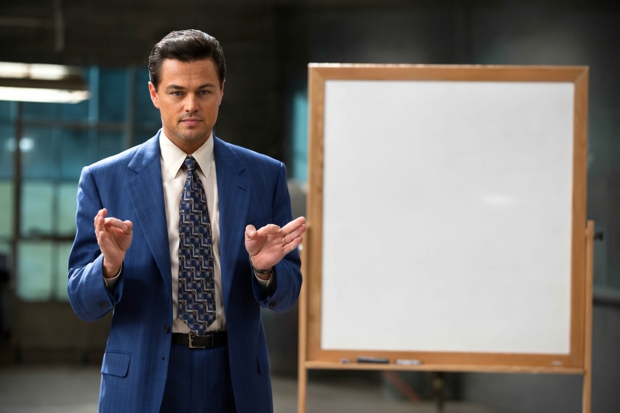 Jordan Belfort Pitch Blank Meme Template