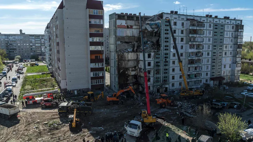 building destroyed by rocket Blank Meme Template