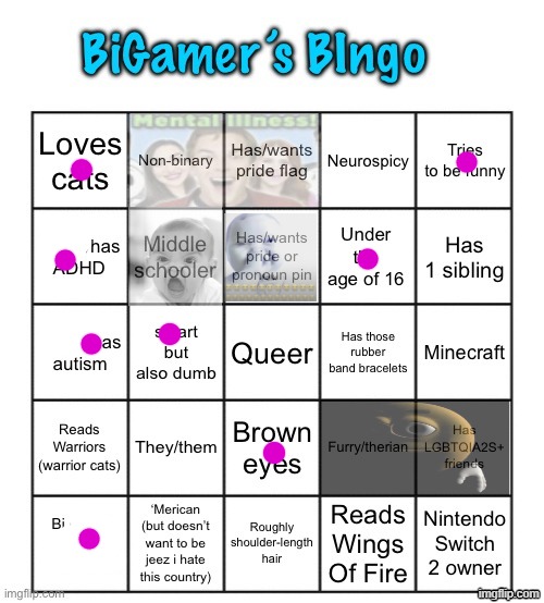 i love doing degen bingos | image tagged in bigamer s bingo v2 | made w/ Imgflip meme maker
