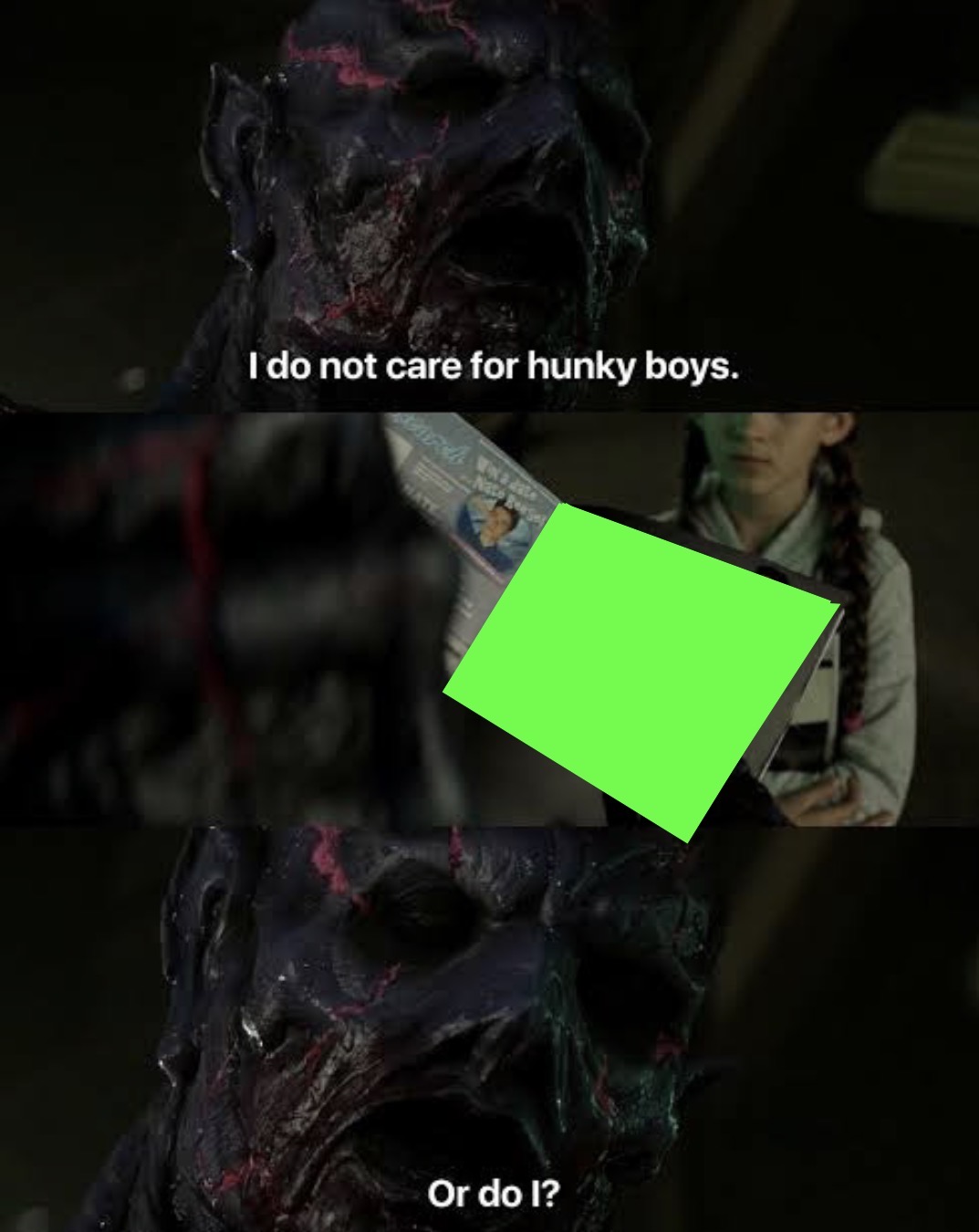 Psycho Goreman cares not for hunky boys Blank Meme Template