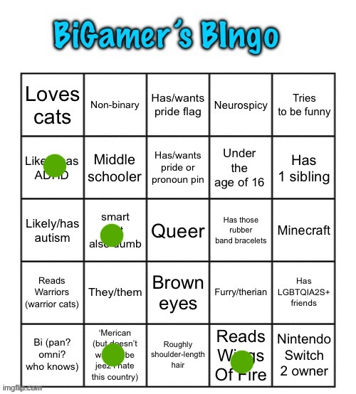 uh | image tagged in bigamer s bingo v2 | made w/ Imgflip meme maker