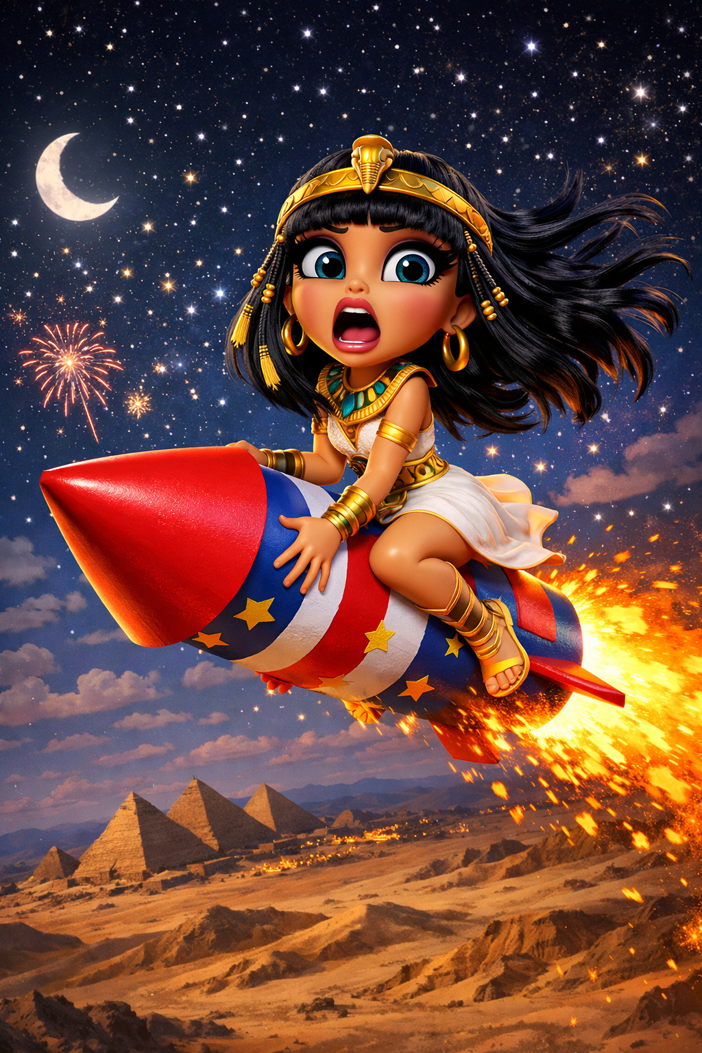 Cleopaatras firework misadventure Blank Meme Template