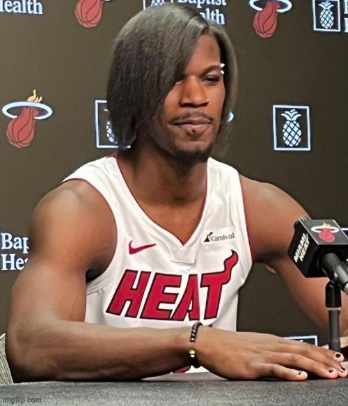 remember when Jimmy Butler had this cut? | image tagged in jimmy butler | made w/ Imgflip meme maker