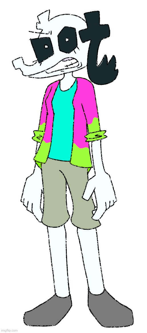 Concept art for an alternate outfit for dot in GG | made w/ Imgflip meme maker